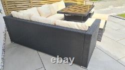 9 seater rattan garden furniture corner sofa set COLLECTION ONLY ASSEMBLED