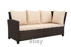 9Seat Grey/Brown Modular Corner Rattan Dining Set Garden Sofa Furniture Outdoor