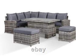 9Seater Rattan Garden Furniture Grey free rain cover Best Quality