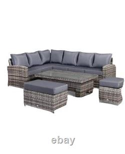 9Seater Rattan Garden Furniture Grey free rain cover Best Quality