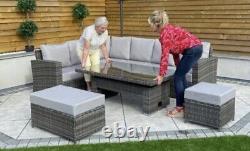 9Seater Rattan Garden Furniture Grey free rain cover Best Quality