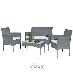 Acorn Living 4 pc Rattan Garden Furniture Outdoor Conversation Set