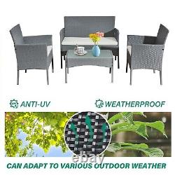 Acorn Living 4 pc Rattan Garden Furniture Outdoor Conversation Set