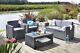 Allibert By Keter Monaco Outdoor 4 Seater Rattan Lounge Garden Furniture Set New