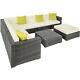 Aluminium Luxury Rattan Garden Furniture Sofa Lounge Set Outdoor Wicker Grey New