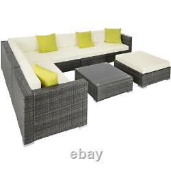 Aluminium Luxury Rattan Garden Furniture Sofa Lounge Set Outdoor Wicker Grey new