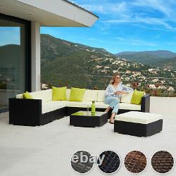 Aluminium Luxury Rattan Garden Furniture Sofa Lounge Set Outdoor Wicker Grey new