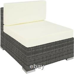 Aluminium Luxury Rattan Garden Furniture Sofa Lounge Set Outdoor Wicker Grey new