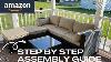 Amazon Rattan Patio Furniture Step By Step How To Assemble Guide Video Rattaner Brand 4 Piece Set