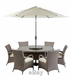 Argos Home Seychelles 6 Seater Rattan Effect Table & Chair Garden Furniture