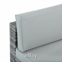 Azuma Outdoor Monaco 10pc Aluminium Rattan Garden Furniture Patio Sofa Set Grey