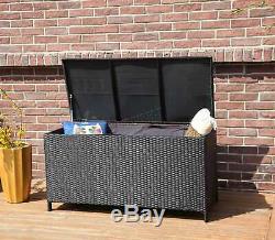 BIRCHTREE Garden Furniture Rattan Storage Box Woven Chest Patio Outdoor PE RSB01