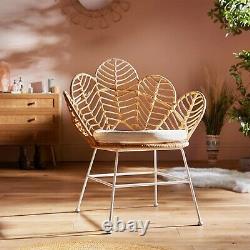 BTFY Petal Chair Hand Woven Wicker Flower Chair Outdoor Indoor Garden Furniture