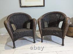 Bamboo Rattan Pair Armchairs Home Garden Event Delivery Available