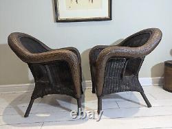 Bamboo Rattan Pair Armchairs Home Garden Event Delivery Available