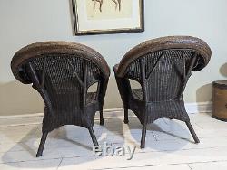 Bamboo Rattan Pair Armchairs Home Garden Event Delivery Available