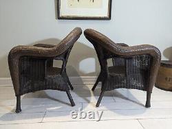 Bamboo Rattan Pair Armchairs Home Garden Event Delivery Available