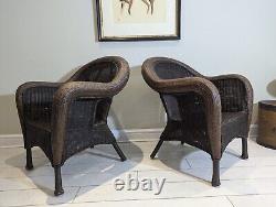 Bamboo Rattan Pair Armchairs Home Garden Event Delivery Available