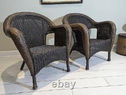 Bamboo Rattan Pair Armchairs Home Garden Event Delivery Available