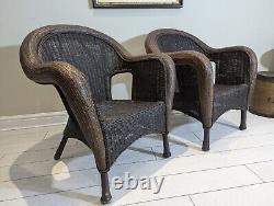 Bamboo Rattan Pair Armchairs Home Garden Event Delivery Available