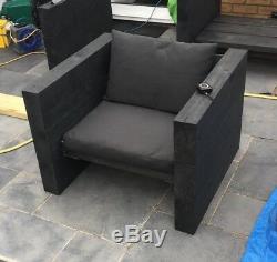 Bespoke Hand Crafted Solid Oak Garden Furniture Sofa Set 5 Seats