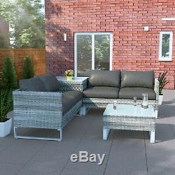 BillyOh Salerno Rattan Outdoor Garden Furniture Corner Sofa Set With Storage