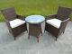 Bistro Garden Rattan Wicker Outdoor Dining Furniture Set Table Chairs 2 4 6