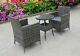 Bistro Garden Rattan Wicker Outdoor Dining Furniture Set Table Chairs 2 Two
