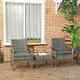 Bistro Table And Chairs 2 Seater Patio Furniture Rattan Garden Itzcominghome Set