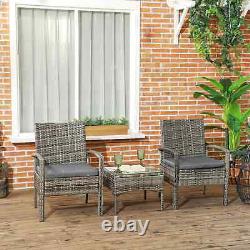 Bistro Table and Chairs 2 Seater Patio Furniture Rattan Garden itzcominghome set