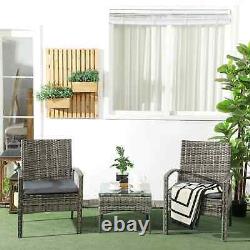 Bistro Table and Chairs 2 Seater Patio Furniture Rattan Garden itzcominghome set