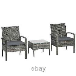 Bistro Table and Chairs 2 Seater Patio Furniture Rattan Garden itzcominghome set