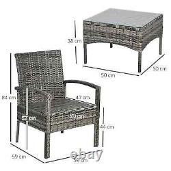 Bistro Table and Chairs 2 Seater Patio Furniture Rattan Garden itzcominghome set