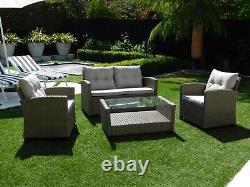 Brand New Rattan Garden Furniture Conservatory Sofa Seat Armchair Table Set