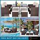 Brown 8 Seater Rattan Garden Furniture Outdoor Dining Sofa Table & Chairs Set Uk