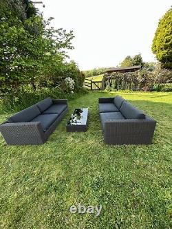 Cane-line Rattan Lounge Sofas X 2 & Table Garden Furniture Sold At 8k+