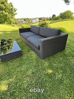 Cane-line Rattan Lounge Sofas X 2 & Table Garden Furniture Sold At 8k+