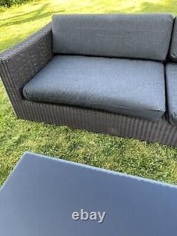 Cane-line Rattan Lounge Sofas X 2 & Table Garden Furniture Sold At 8k+