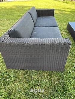 Cane-line Rattan Lounge Sofas X 2 & Table Garden Furniture Sold At 8k+