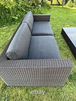 Cane-line Rattan Lounge Sofas X 2 & Table Garden Furniture Sold At 8k+