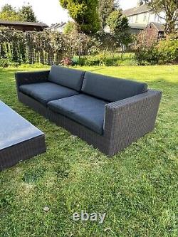 Cane-line Rattan Lounge Sofas X 2 & Table Garden Furniture Sold At 8k+