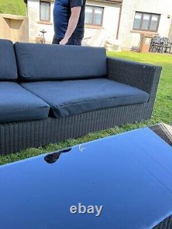 Cane-line Rattan Lounge Sofas X 2 & Table Garden Furniture Sold At 8k+