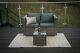 Casarattan Grey Compact Outdoor Garden Furniture 2 Seater Sofa With Drinks Table