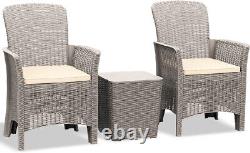 Centurion Supports OPHELIA 3-Piece Rattan Garden Furniture HighBack Armchair Set