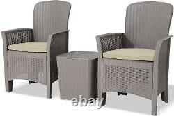 Centurion Supports OPHELIA 3-Piece Rattan Garden Furniture HighBack Armchair Set