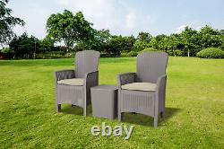 Centurion Supports OPHELIA 3-Piece Rattan Garden Furniture HighBack Armchair Set