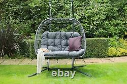 Cocoon Egg Chair Swing Folding Single or Double Garden Furniture Holly Eleanor