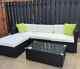 Corner Rattan Garden Furniture Outdoor Patio Lounge Sofa Set Wicker Coffee Table