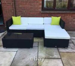 Corner Rattan Garden Furniture Outdoor Patio Lounge Sofa Set Wicker Coffee Table