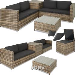 Corner Sofa Garden Furniture Rattan Set Patio Metal Table and Chairs Storage Box